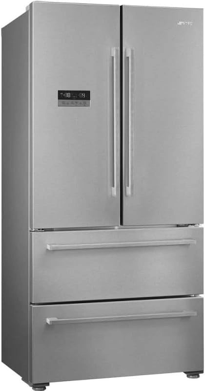 SMEG FQ55FXDE, Amerikaanse koelkast, vorstvrij, RVS, wit