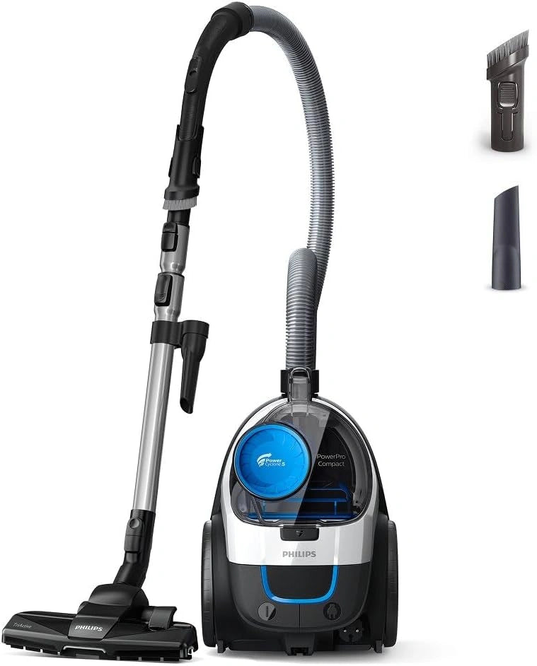 Philips PowerPro Compact Stofzuiger, Zakloos, H13 HEPA-filter, zwart