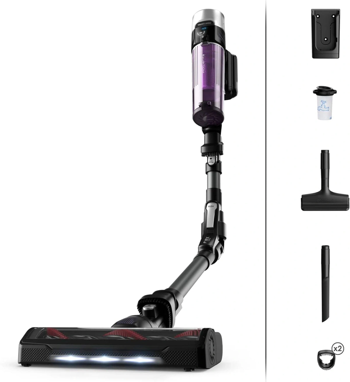 Rowenta X-Force Flex 9.60 Snoerloze steelstofzuiger, allergiemodel RH2038, wit