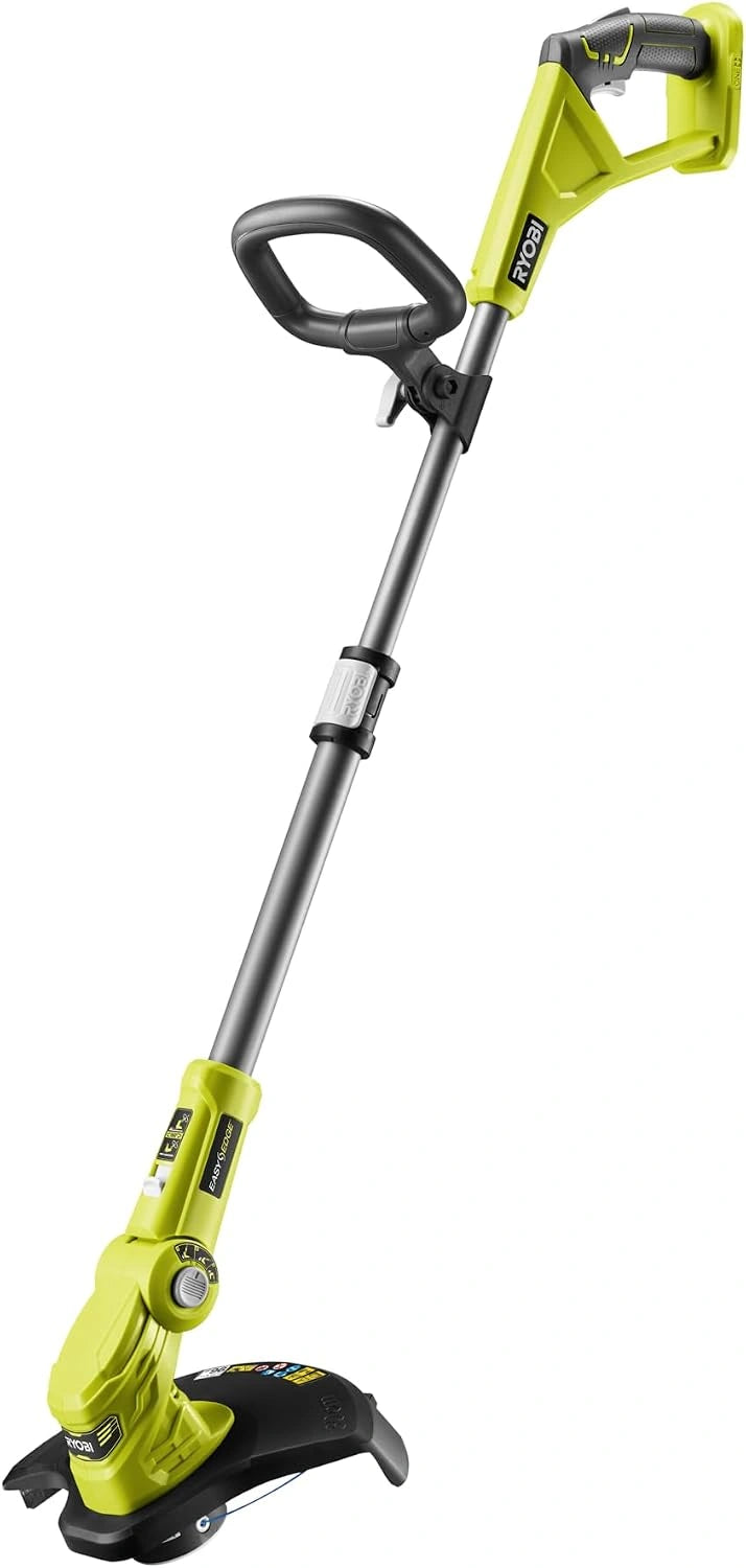 Ryobi OLT1832 ONE+ draadloze grastrimmer, pad van 25-30 cm (geen gereedschap), 18 V, hypergroen (batterij, oplader en mes niet inbegrepen), wit
