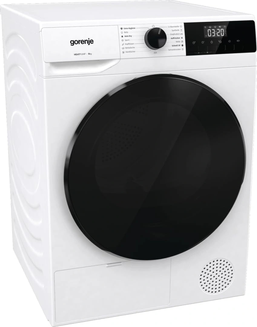 Gorenje DHNA92/DE 9kg Wärmepumpentrockner, 59,5 cm breit, 15 Programme, Knitterschutz, LED scherm, Kindersicherung, Feuchtesensor, wit