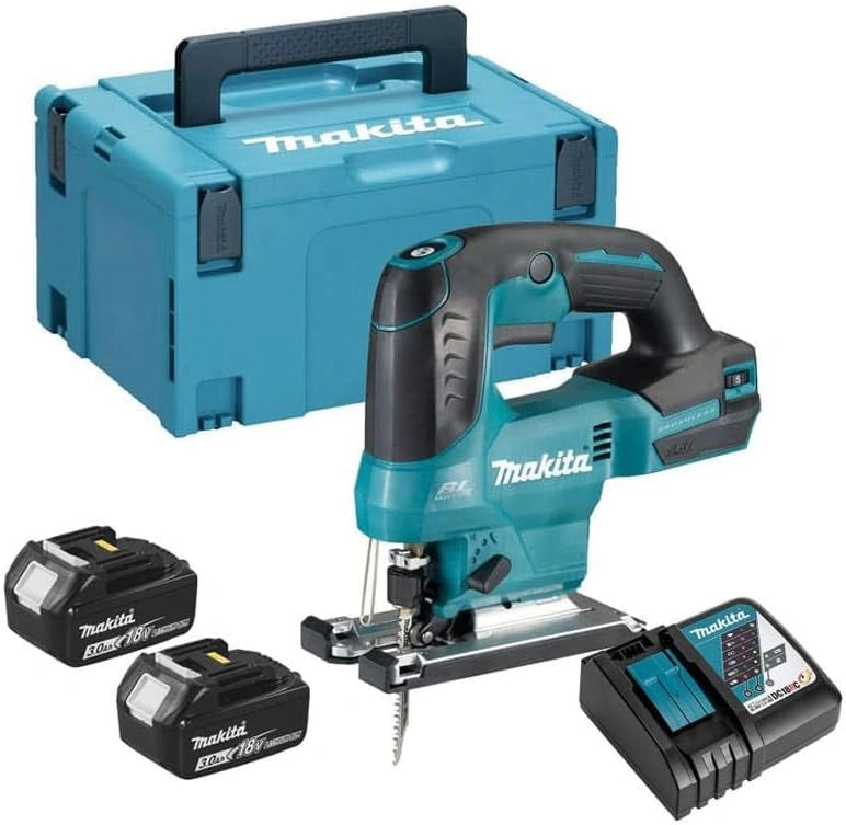 Decoupeerzaag 18 V LXT (2 x 3,0 Ah) van Makpac, Makita DJV184RFJ, blauw