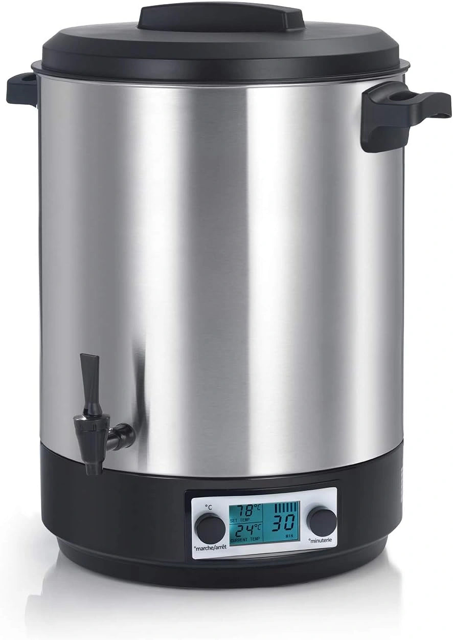Robby lcd elektrische sterilisator met kraan en timer 45 liter 2500w roestvrij staal steri pro inox 45 liter lcd