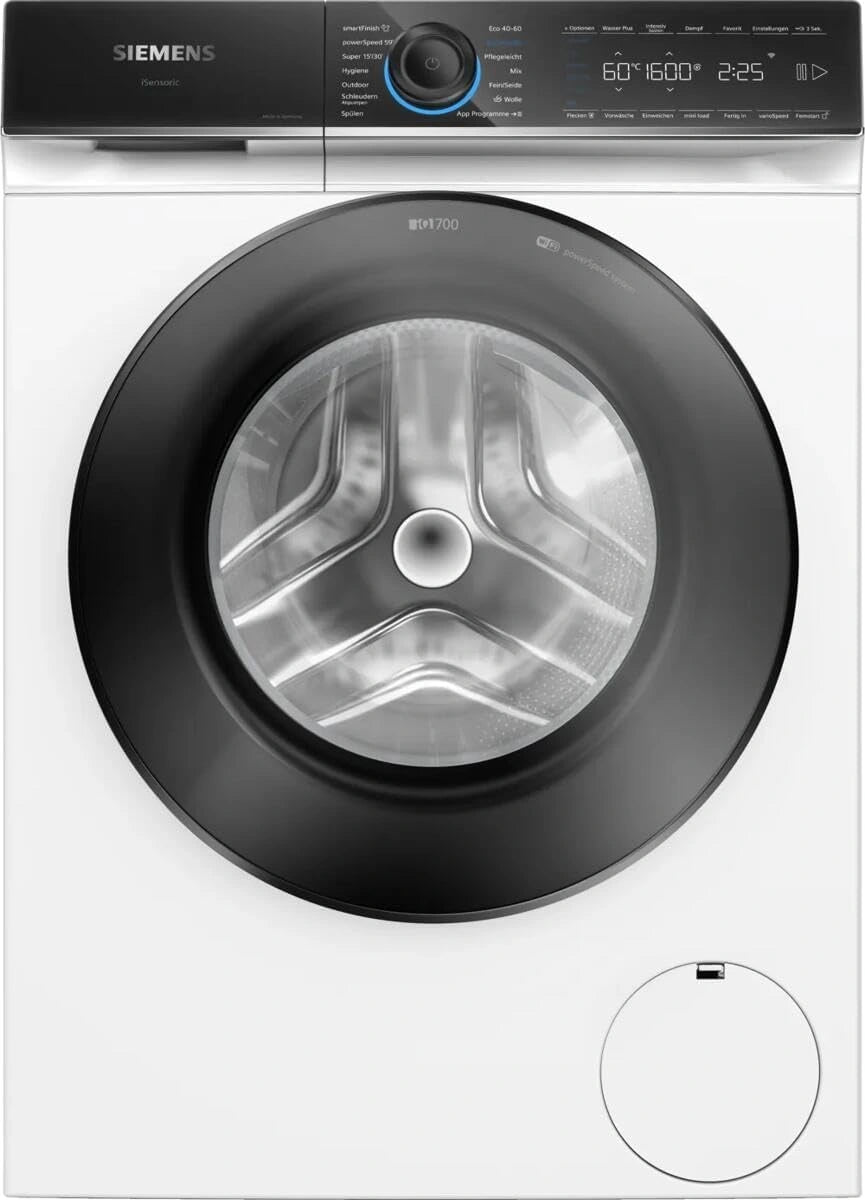 Siemens WG46B2071, iQ700, Slimme wasmachine 9 kg, 1600 omw/min, Made in Germany, antivlekkensysteem, smartFinish strijkhulp