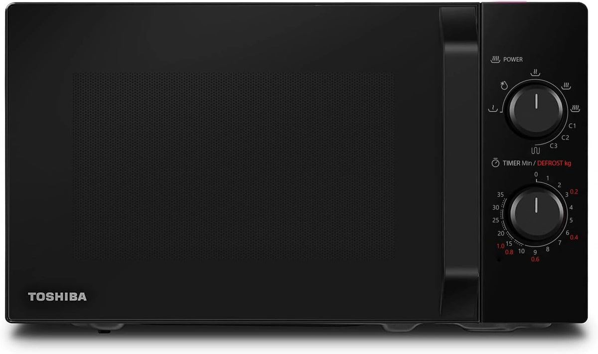 Toshiba MW2-MG20P(BK) 3-in-1 combi-magnetron, grill, 20 l, 5 instelbare standen, timer, 800 W, grill 1000 W, zwart
