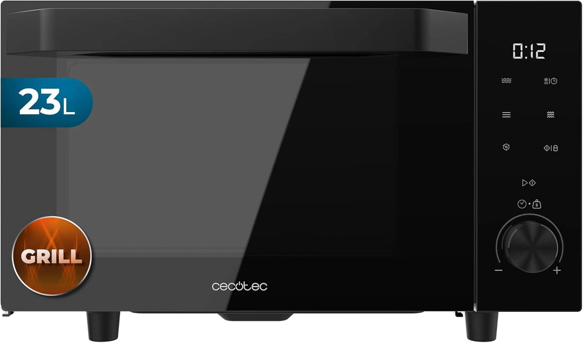 Cecotec Magnetron zonder bord Proclean 6140 Flatbed Door, 800 W + 1000 W grill, 23 l, klapdeur, 13 standen, 8 programma's, flatbed, timer 60 minuten