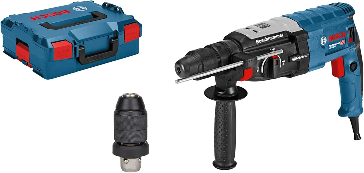 Bosch Professional boorhamer GBH 2-28 F (SDS plus wisselboorhouder, 13 mm snelspanboorhouder, boor-Ø tot max. 28 mm, terugslagbeveiliging, in L-BOXX)