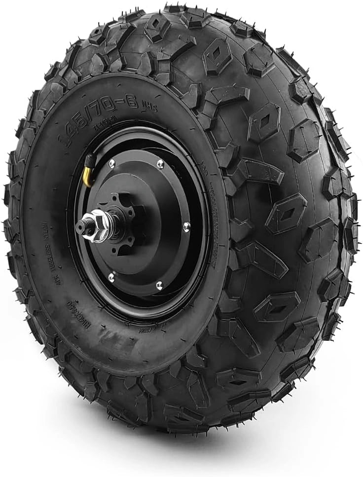 350W All-Terrain elektrische kruiwagen met 14,5' off-road banden, 145/70-6 zware du gemotoriseerde trolley (24V 350W) voor landschapsarchitectuur