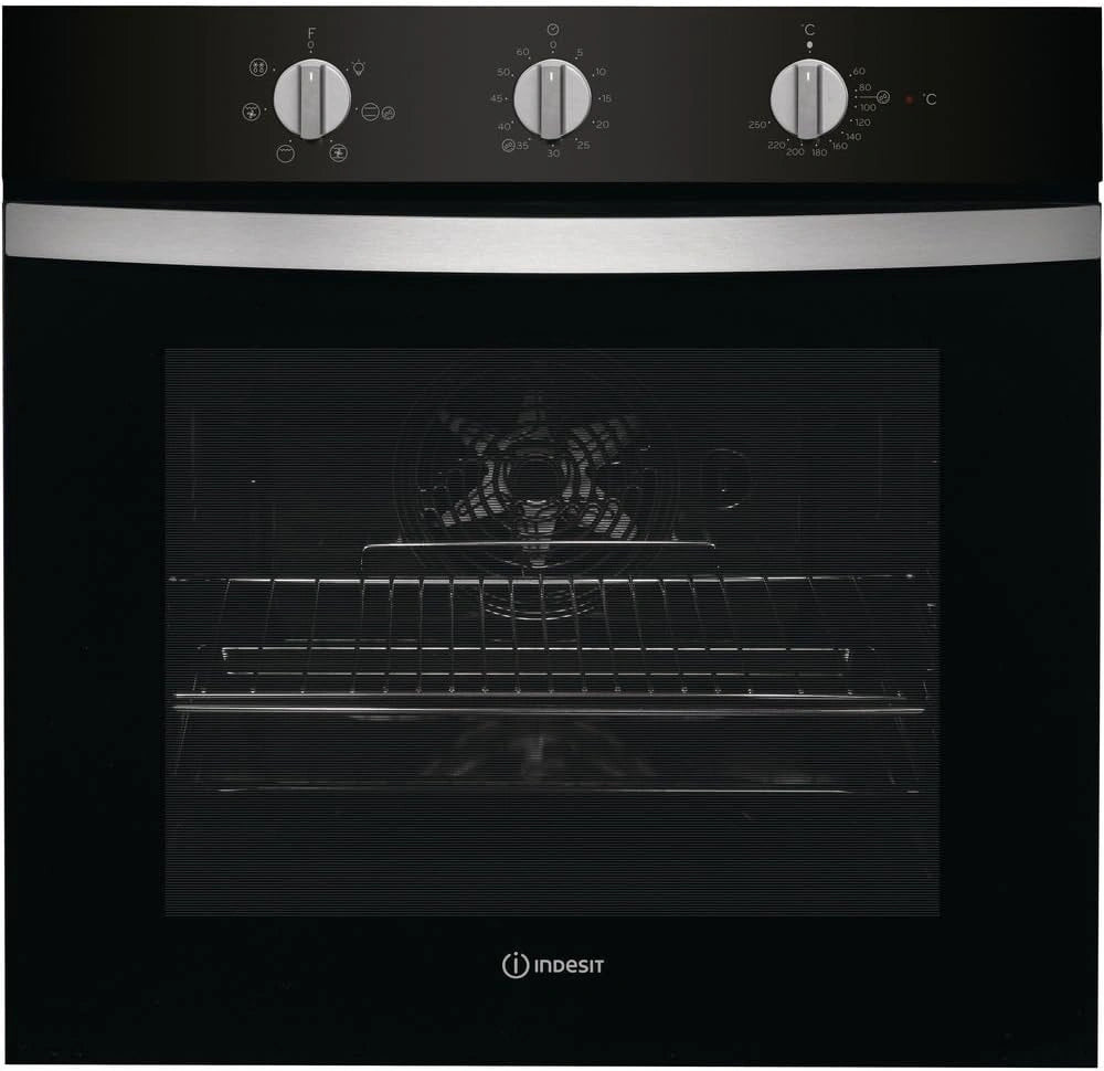 Indesit IFW 4534 H BL oven, 2750 W, 71 liter, metaal, zwart