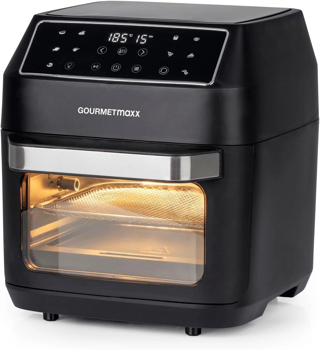 GOURMETmaxx Hetelucht friteuse 12 L Airfryer, zwart