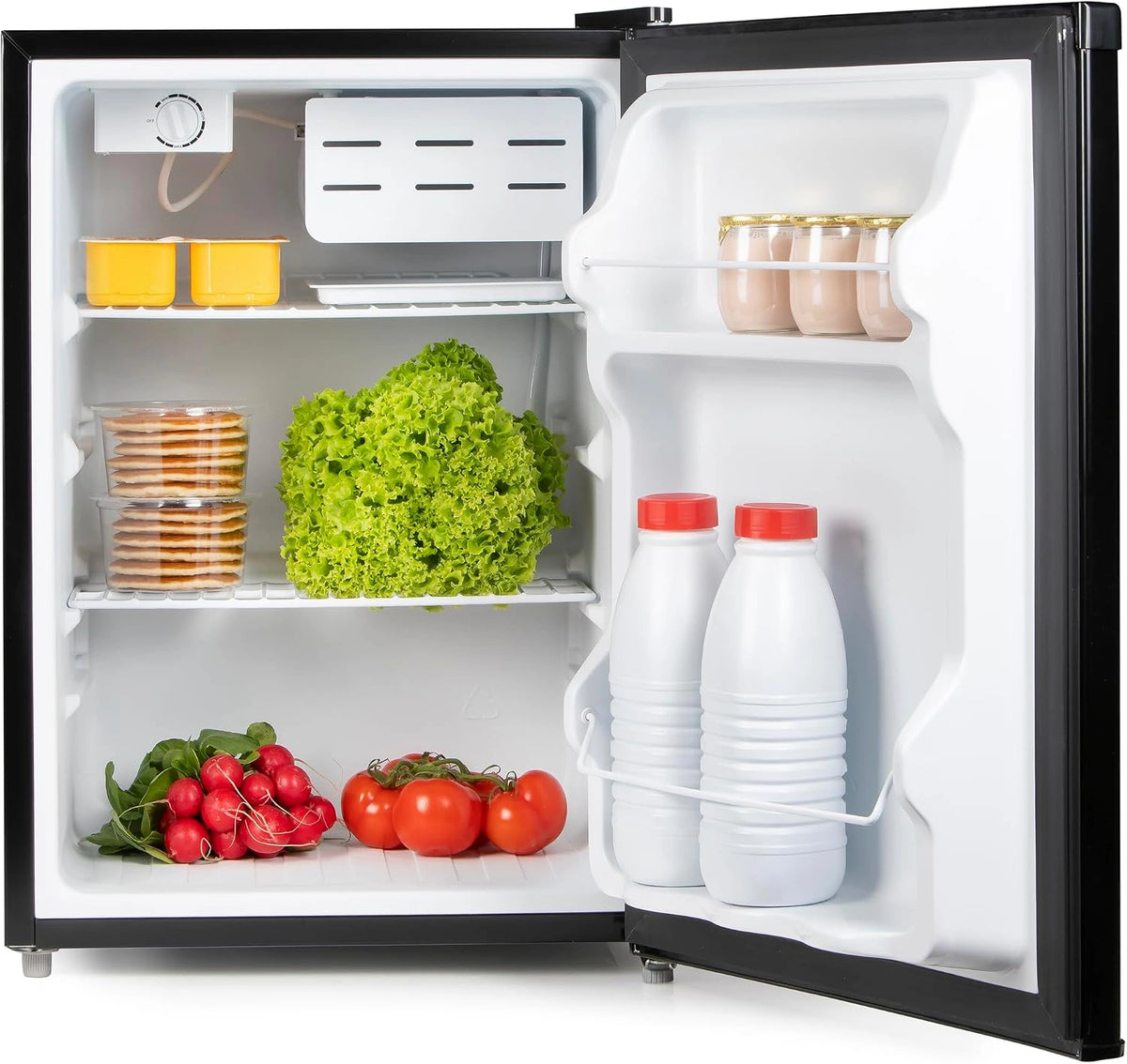 PRIMO PR155FR Tafelmodel Koelkast, 66 liter, energieklasse E, Vrijstaand, Zwart