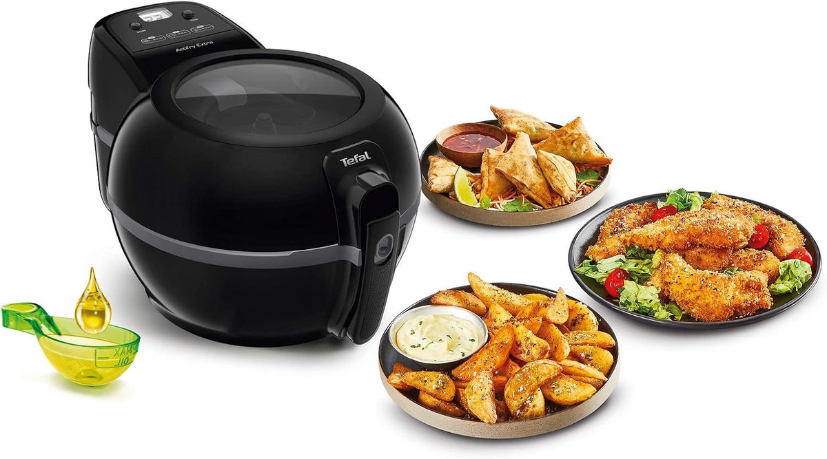 Tefal ActiFry Extra heteluchtfriteuse, AirFryer met roerarm, geen schudden, 1550 W, 1,2 kg voor 6 personen, High Speed Airflow, timer