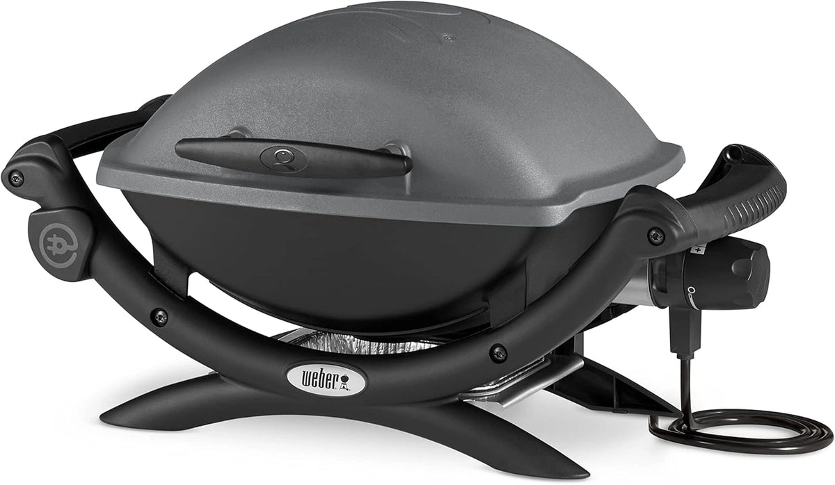 Weber Q1400 Elektrische Barbecue Met Tafelblad En Deksel, zwart