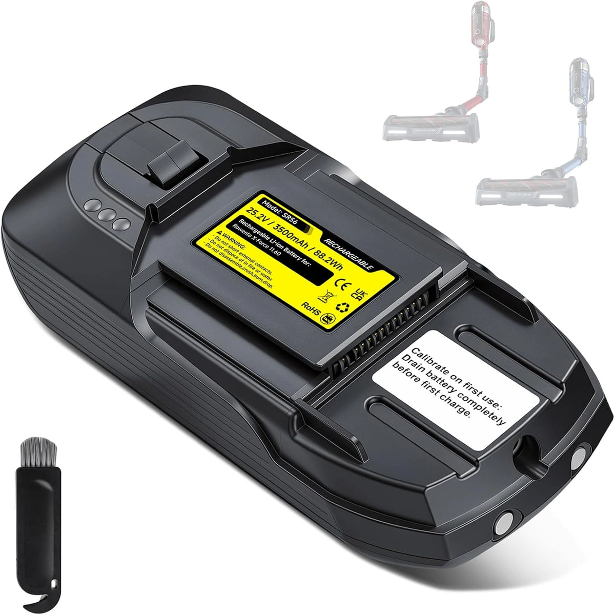 25,2V 3500mAh Vervangende Batterij voor Rowenta X-force Flex 11.60 Aqua/animal-serie, ZR009701/ZR009705 Batterij (NIET Compatibel met 25,9V
