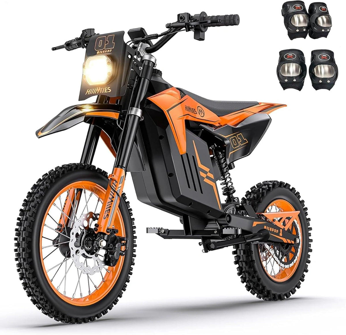 MilePop1 Elektrische motorfiets voor jongeren en volwassenen, met 3000 W motor, 48 V/25 Ah, accu, 50 km/u, tot 80 km