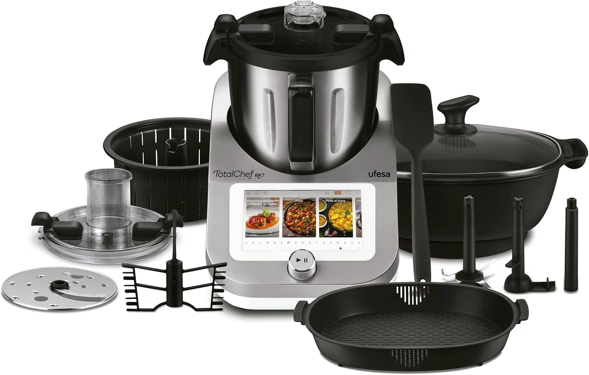 Ufesa 85104982 TotalChef RK7 Smart Keukenrobot, 30 Kookfuncties, WiFi, aanraakscherm scherm 7'', Mengkom van 4.5 liter inhoud