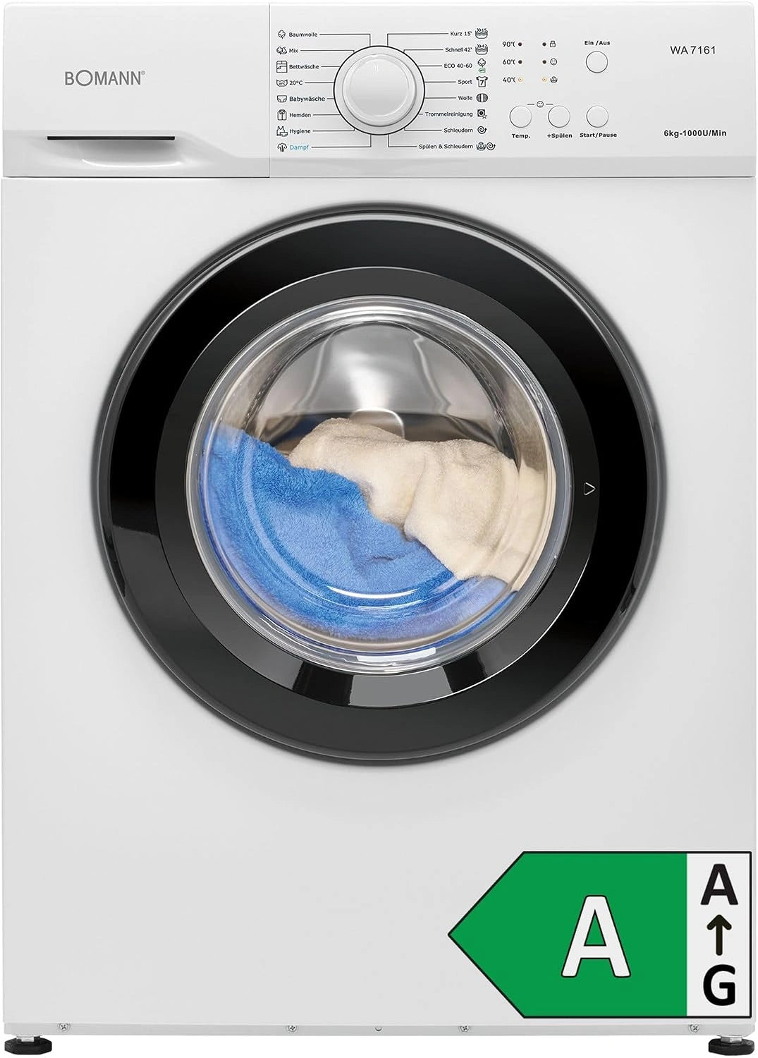 Bomann Wasmachine 6 kg, zilver