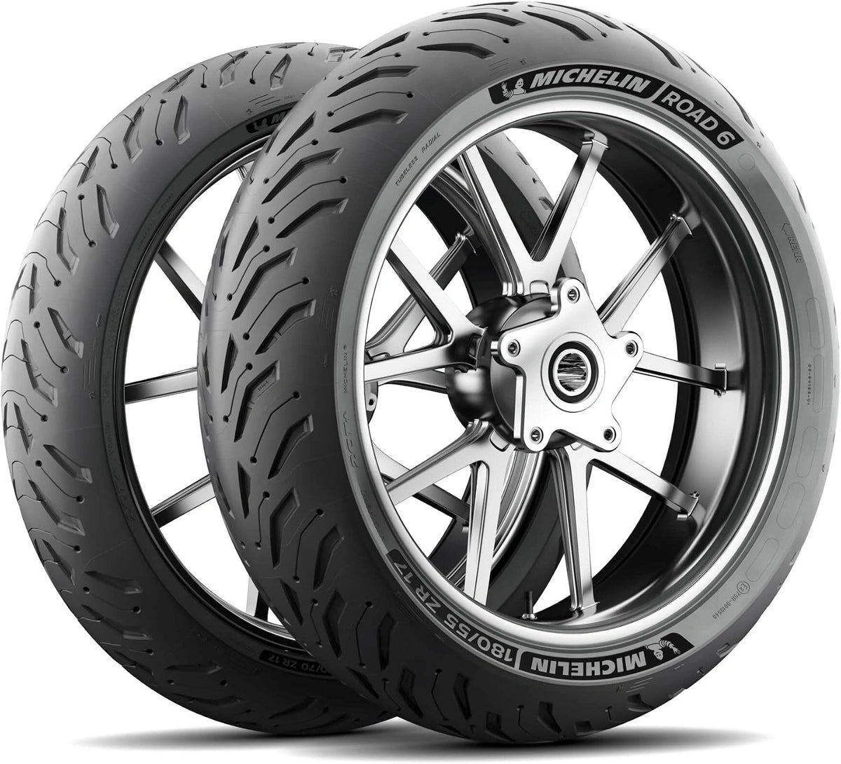 Buitenband Michelin Road 6 180/55-17 73W, zwart/grijs