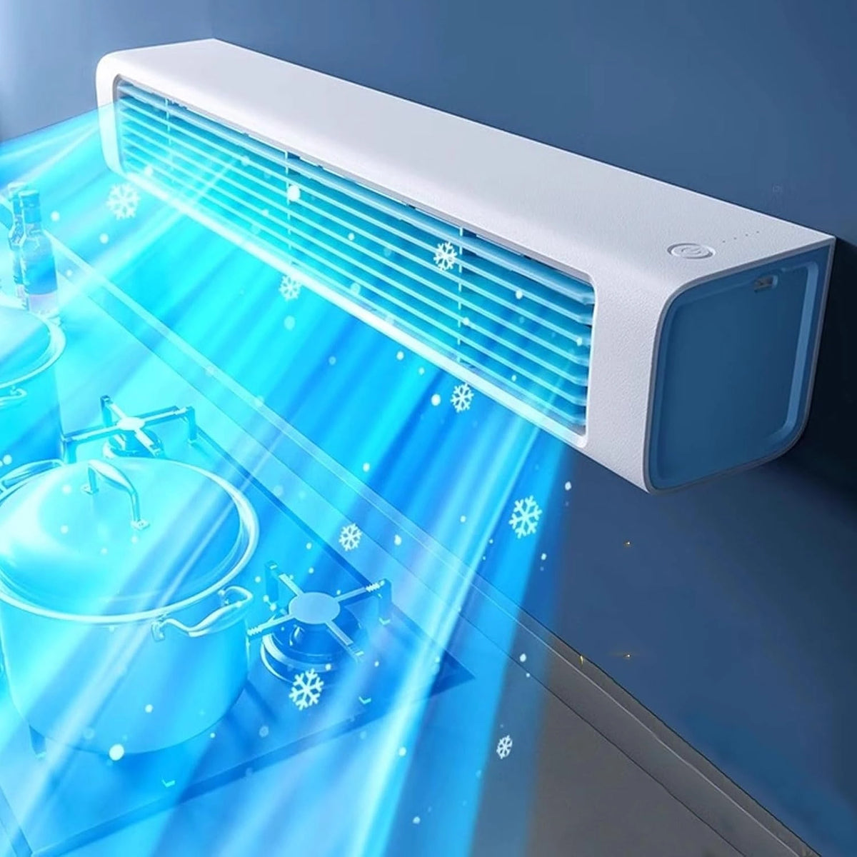 Draagbare airconditioner, geen raam nodig, met afstandsbediening, 3 snelheidsinstellingen, lange luchtuitlaat voor koelruimtes, slaapkamers, kantoren