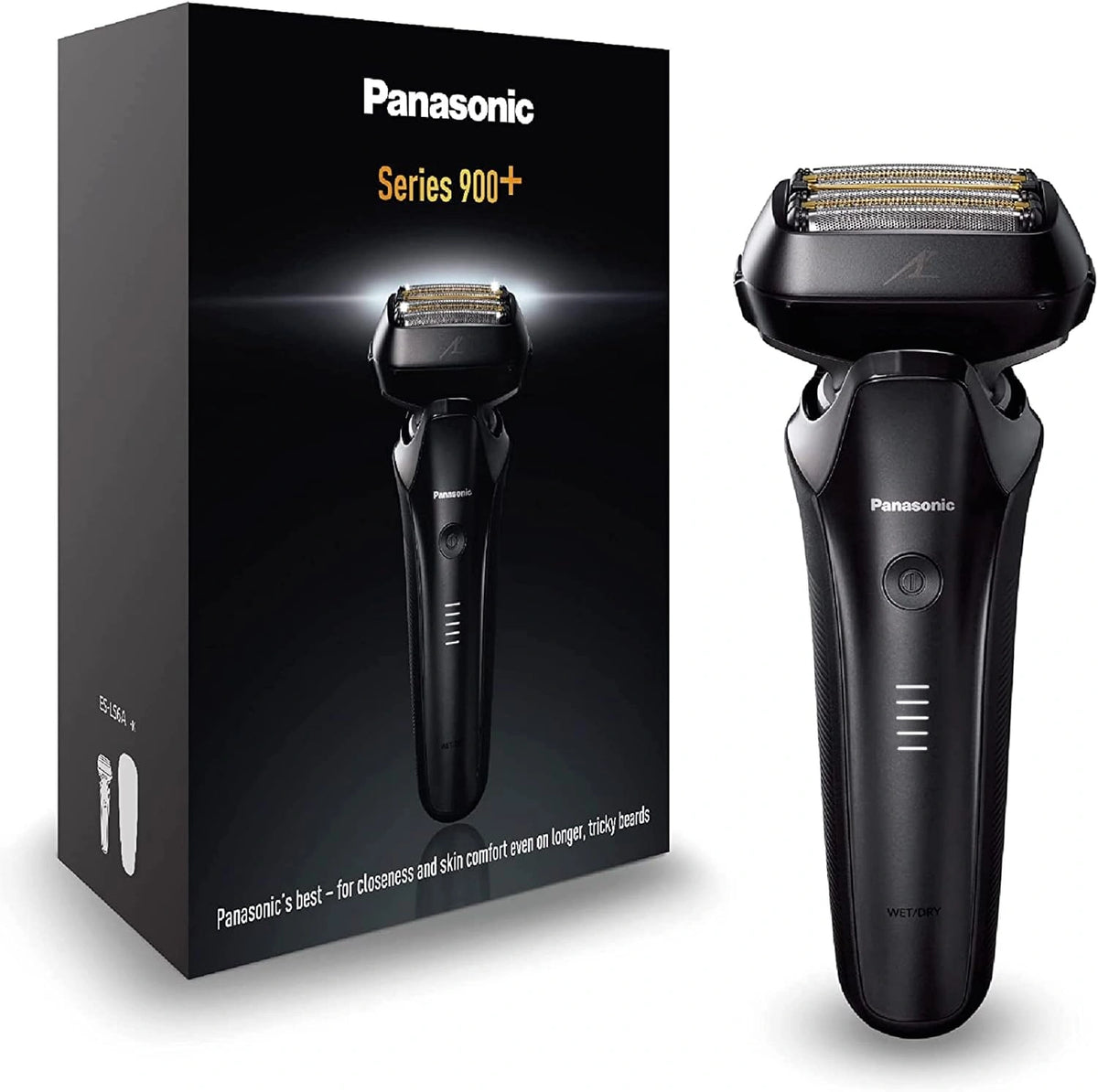 Panasonic Series 900+ ES-LS6A Nat & Droog Elektrisch Scheerapparaat 6 Mesjes Voor Mannen, Elektrisch Scheerapparaat Met Responsieve Baardsensor, wit