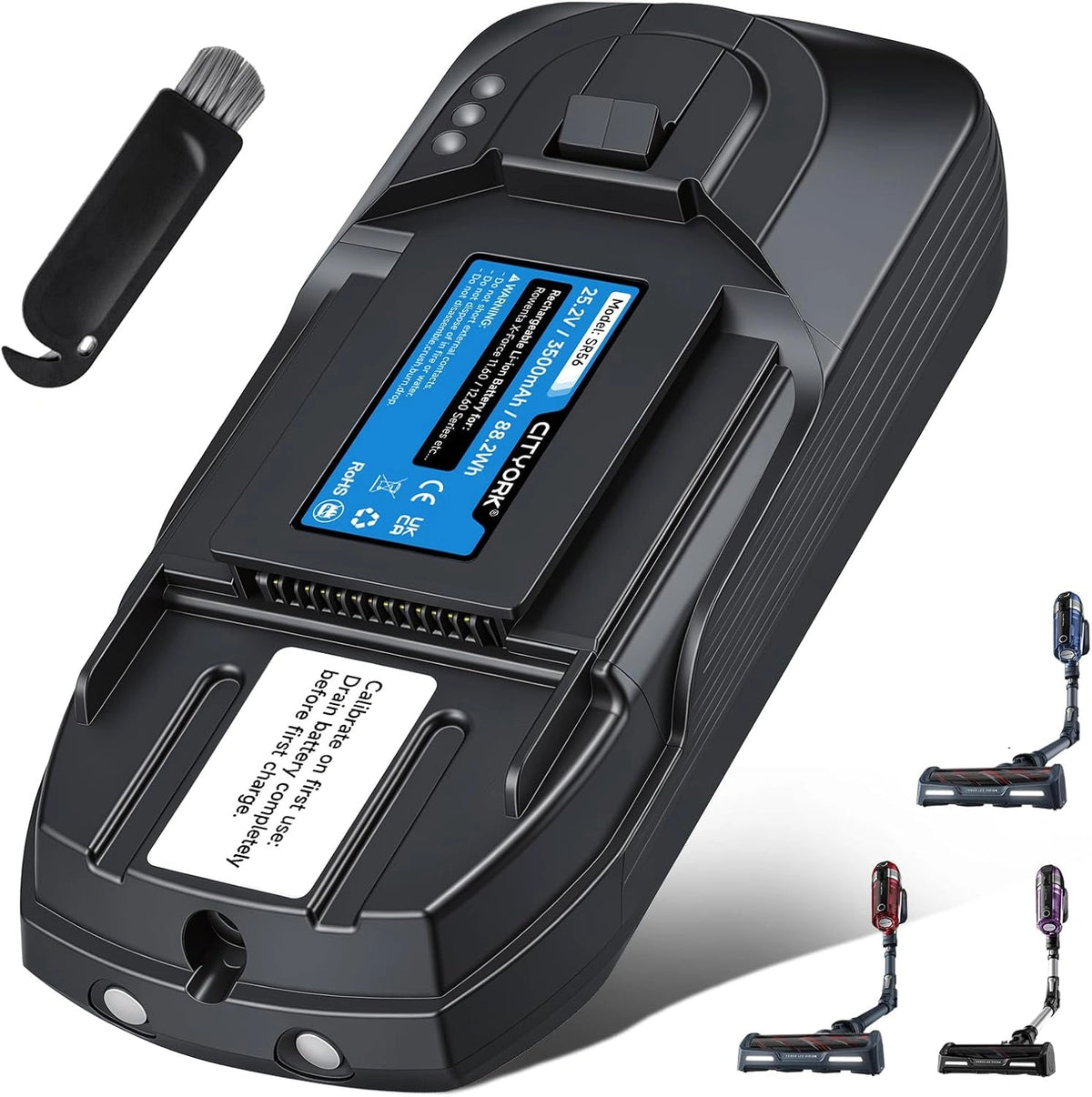 CITYORK 25.2V/3500mAh batterij voor 25.2V Rowenta X-Force Flex 11.60 Aqua/Animal Series, voor Rowenta 25.2V ZR009701/ZR009705 (niet compatibel met