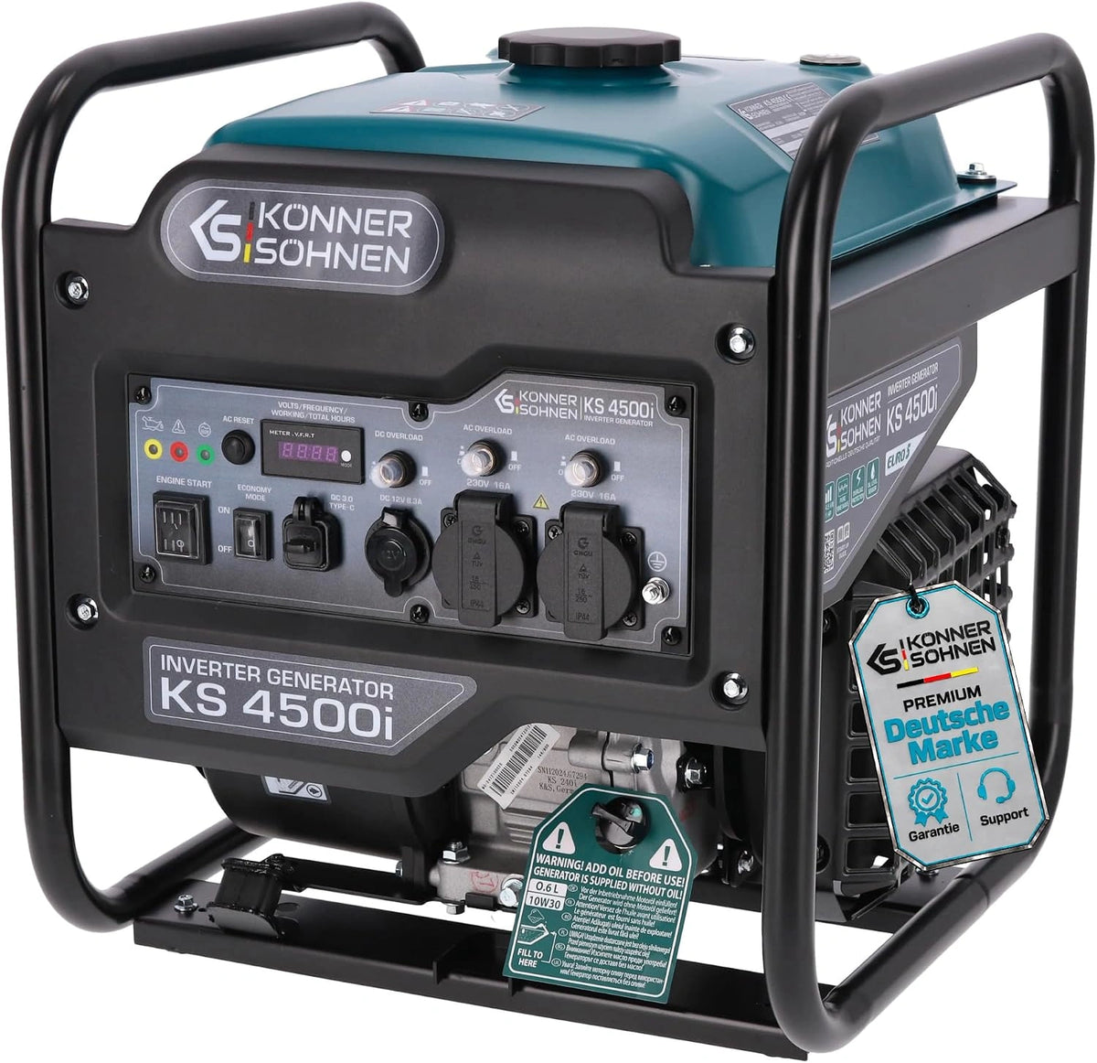 Könner&Söhnen KS 4500i invertergenerator, max. 4500 W, wit
