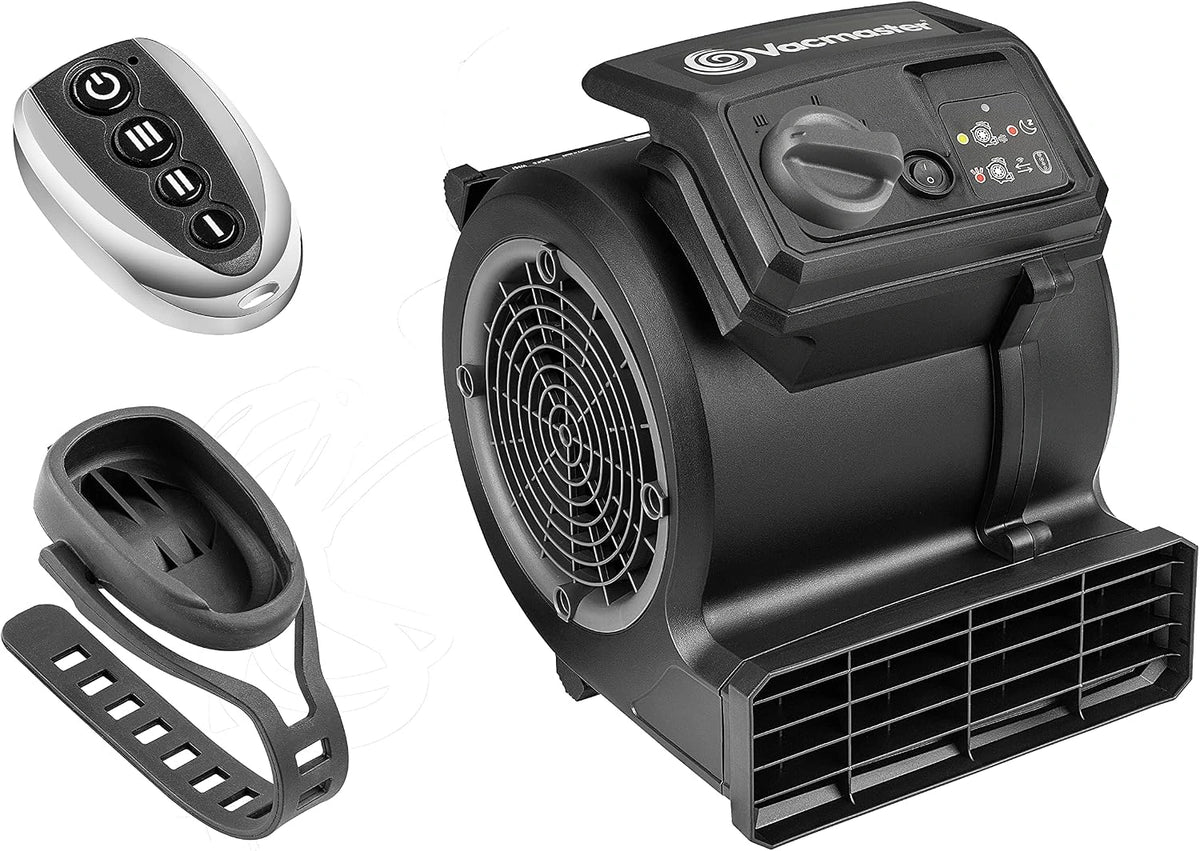 Vacmaster Cardio 54 Gym Vloerventilator met afstandsbediening Fiets Ventilator Stil, 3 snelheden Tapijtdroger Ventilator, klein en licht voor koeling