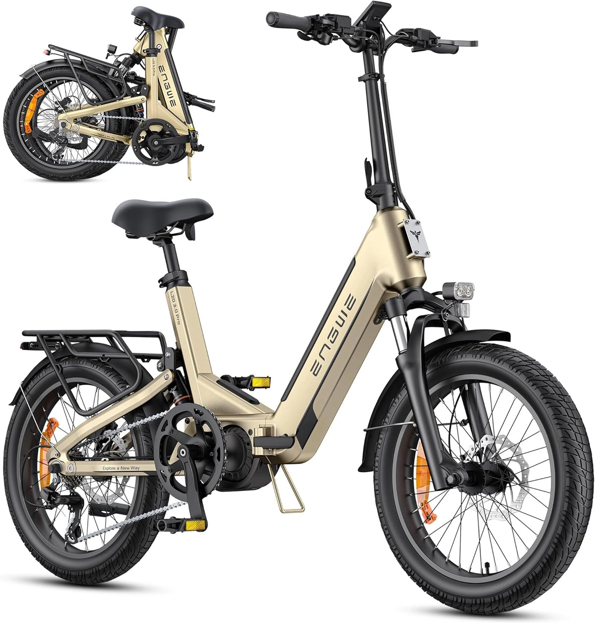 ENGWE E bike met APP&IOT, Elektrische Fiets 48V 15Ah accu tot 160 km, wit