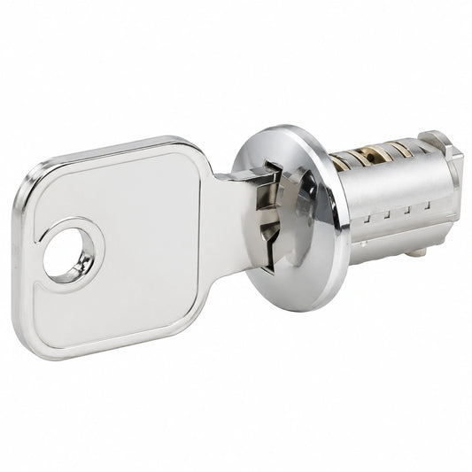 MLM Zylinderkern Z23A Ni | Möbelschloss, Schrankschloss, Spindschloss | Gleichschließend 18010 | Wechselkern Prestige | Ø 18 mm | 2 Schlüssel inklusive