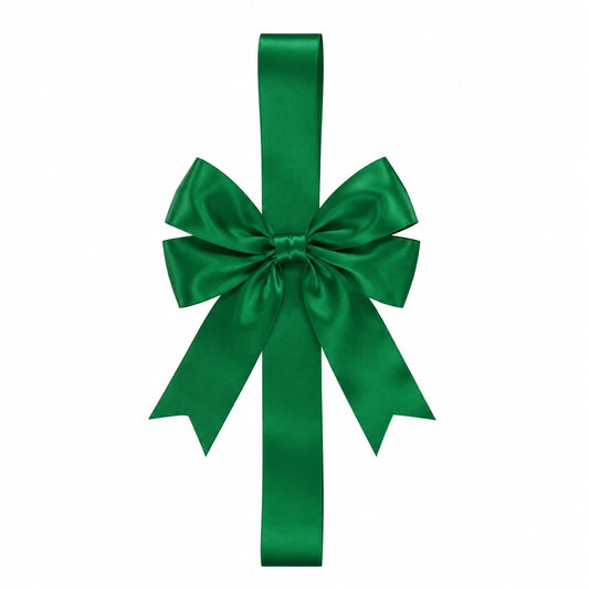 Knowlife Weihnachts-Schleifen - Wiederverwendbare Dekoration für Haus und Fest, Große Grüne Schleifen für Tür, Eingang, Wand, Baum, Auto, Kranz und Tisch