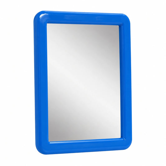 Magnetischer Spiegel für Schließfächer, blau, 12,7 x 17,8 cm – Glasdesign für Schule, Büro und Zuhause