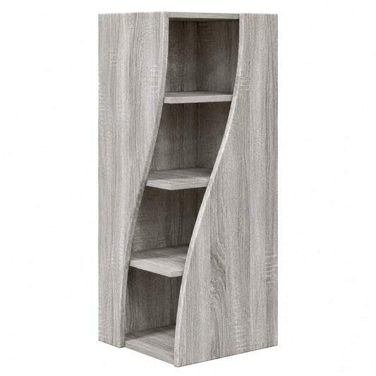 Eckschrank in Grauer Sonoma Holzoptik mit Stauraum, 32x32x102 cm