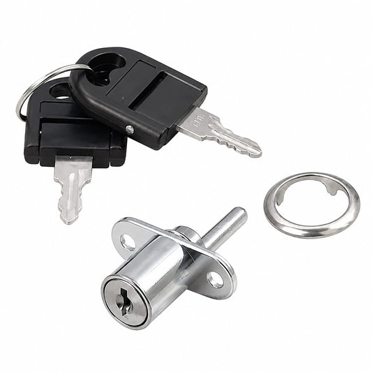 Zinklegierungs-Push-Plunger-Schloss für Schränke und Schubladen, 16 mm, Silber