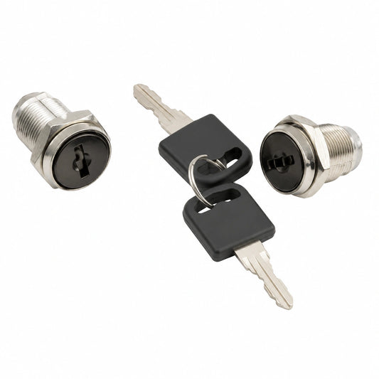 MECOLOR Ersatzschloss für Metallschränke, Cyber Lock CL-2, Set mit 2 Schlüsselschlössern