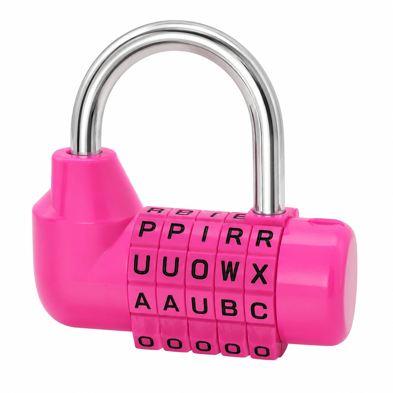 5er Set Zahlenschloss aus Stahllegierung, Schlüsselloses Sicherheitsschloss für Schließfächer, Rosa