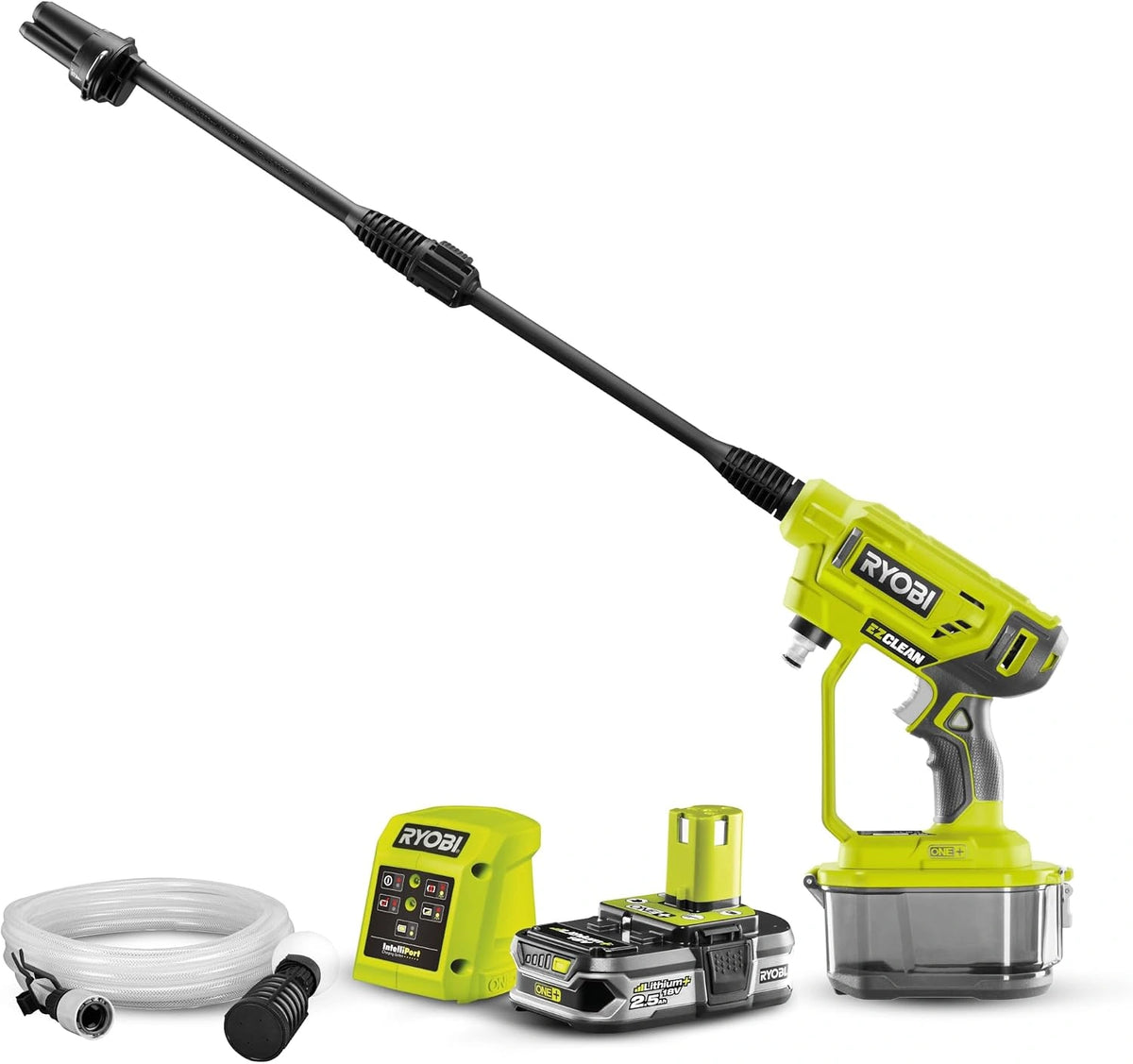 Ryobi 18 V Akku-Mitteldruckreiniger, Durchflussmenge 182 (l/h), wit