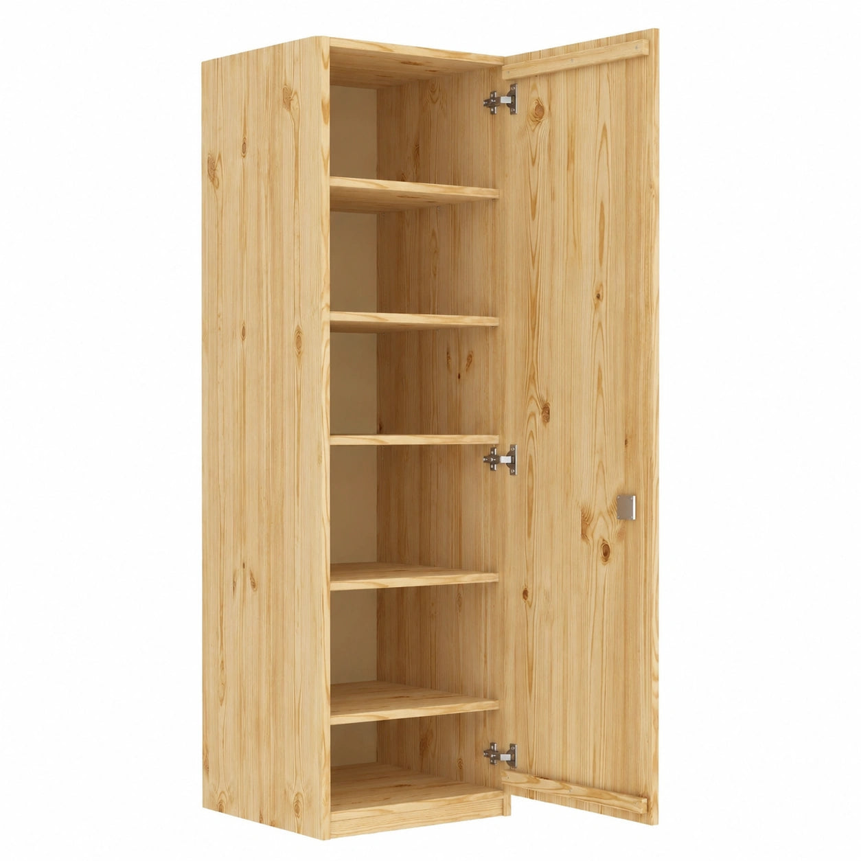 Erst-Holz Schrank aus Kiefernholz mit Mehreren Fächern, Ideal für Büro, Bad oder Garderobe